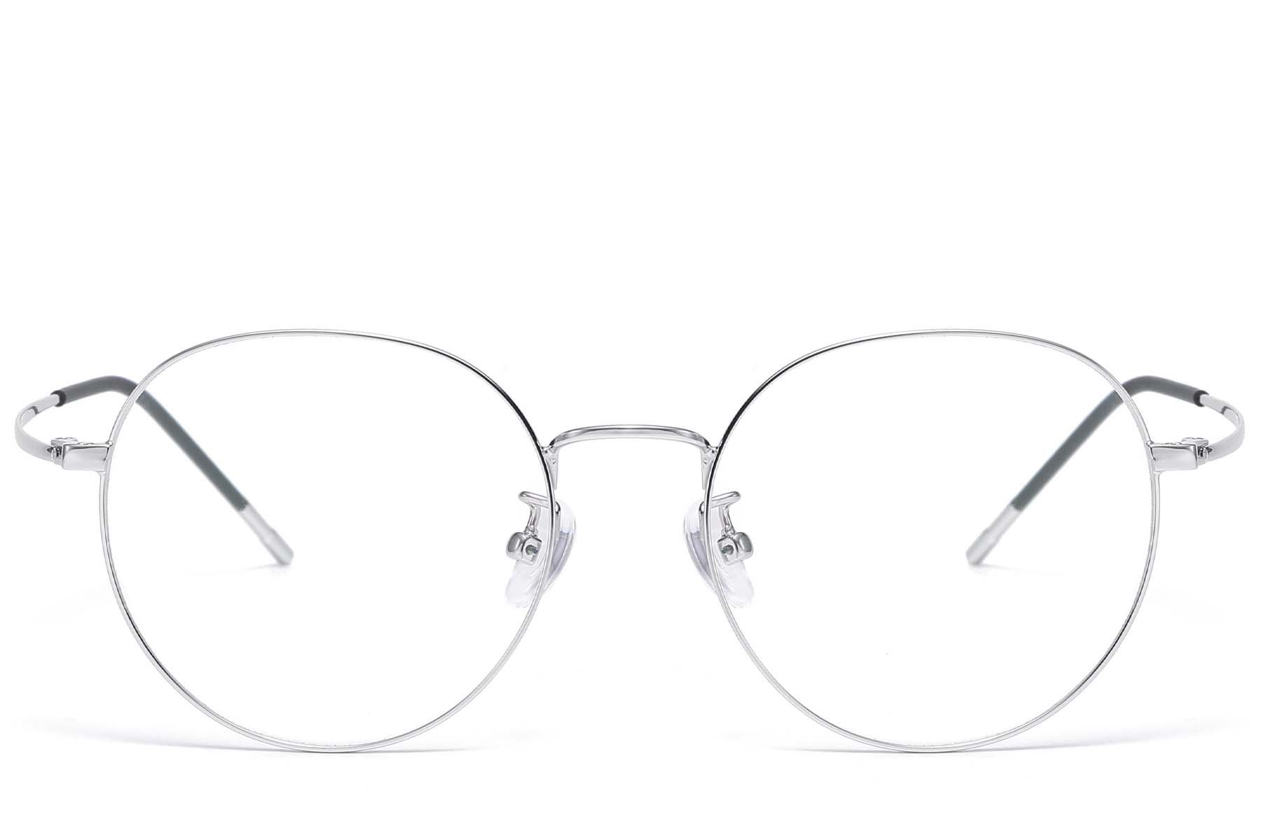 Oval Silver Titanium Glasses #BS1913-0944