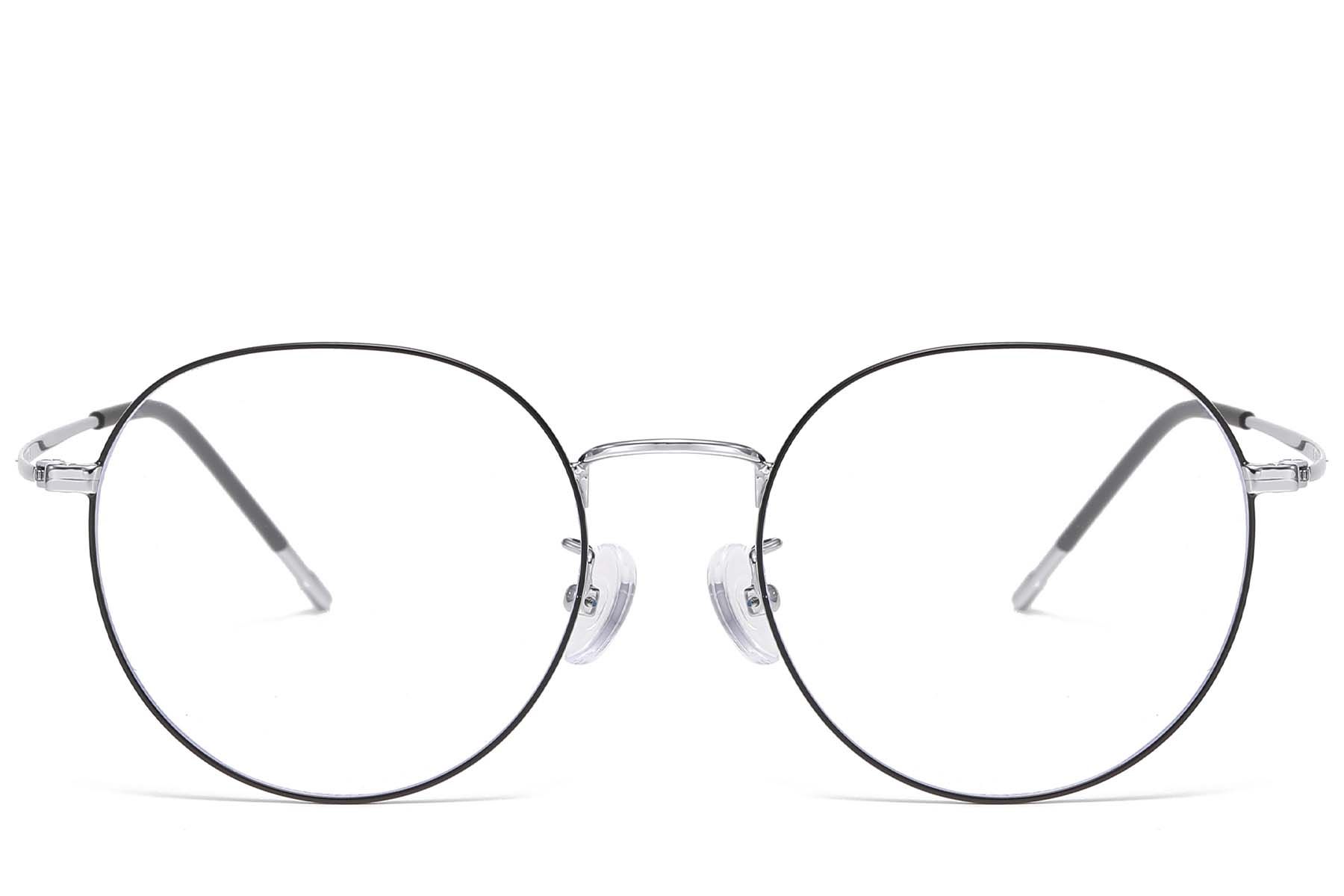 Gafas ovaladas de titanio negro #BS1913-0945