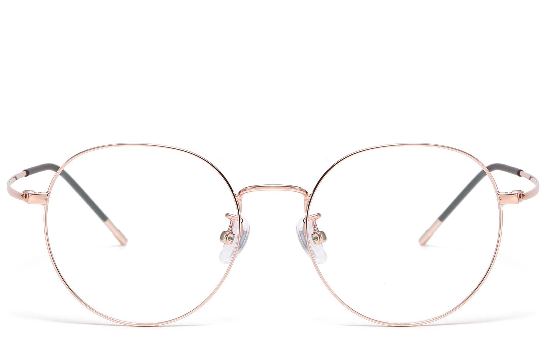 Gafas ovaladas de titanio rosa #BS1913-0946
