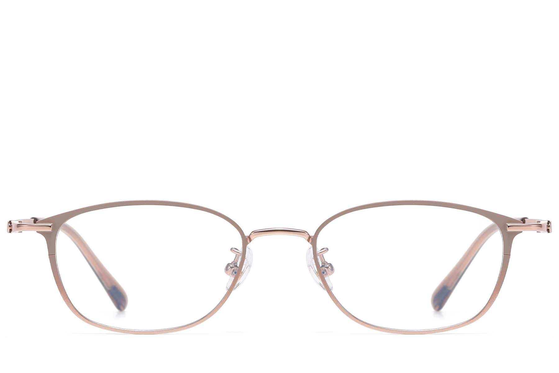 Gafas ovaladas de titanio marrón #BS1913-0950