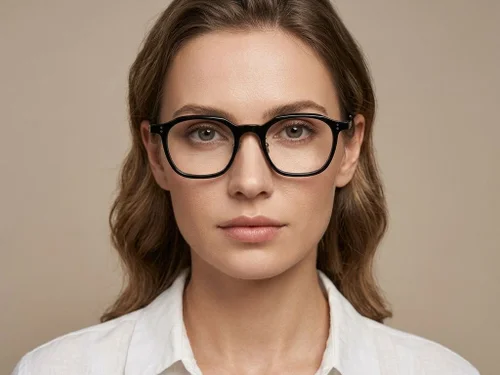 Oval Black Acetate Glasses #BS1913-0973