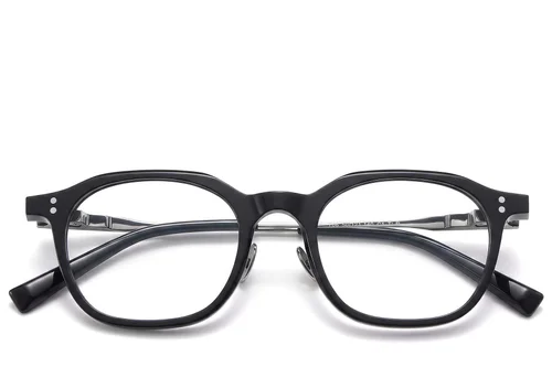 Oval Black Acetate Glasses #BS1913-0973