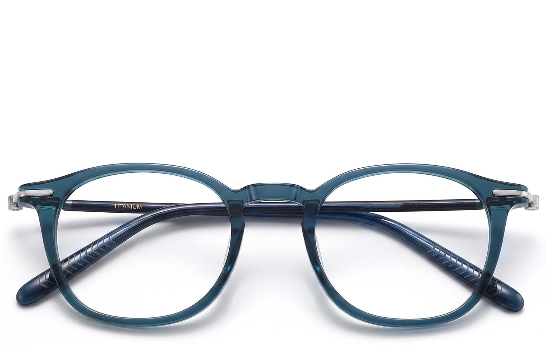 Oval Blue Acetate Glasses #BS1913-0981