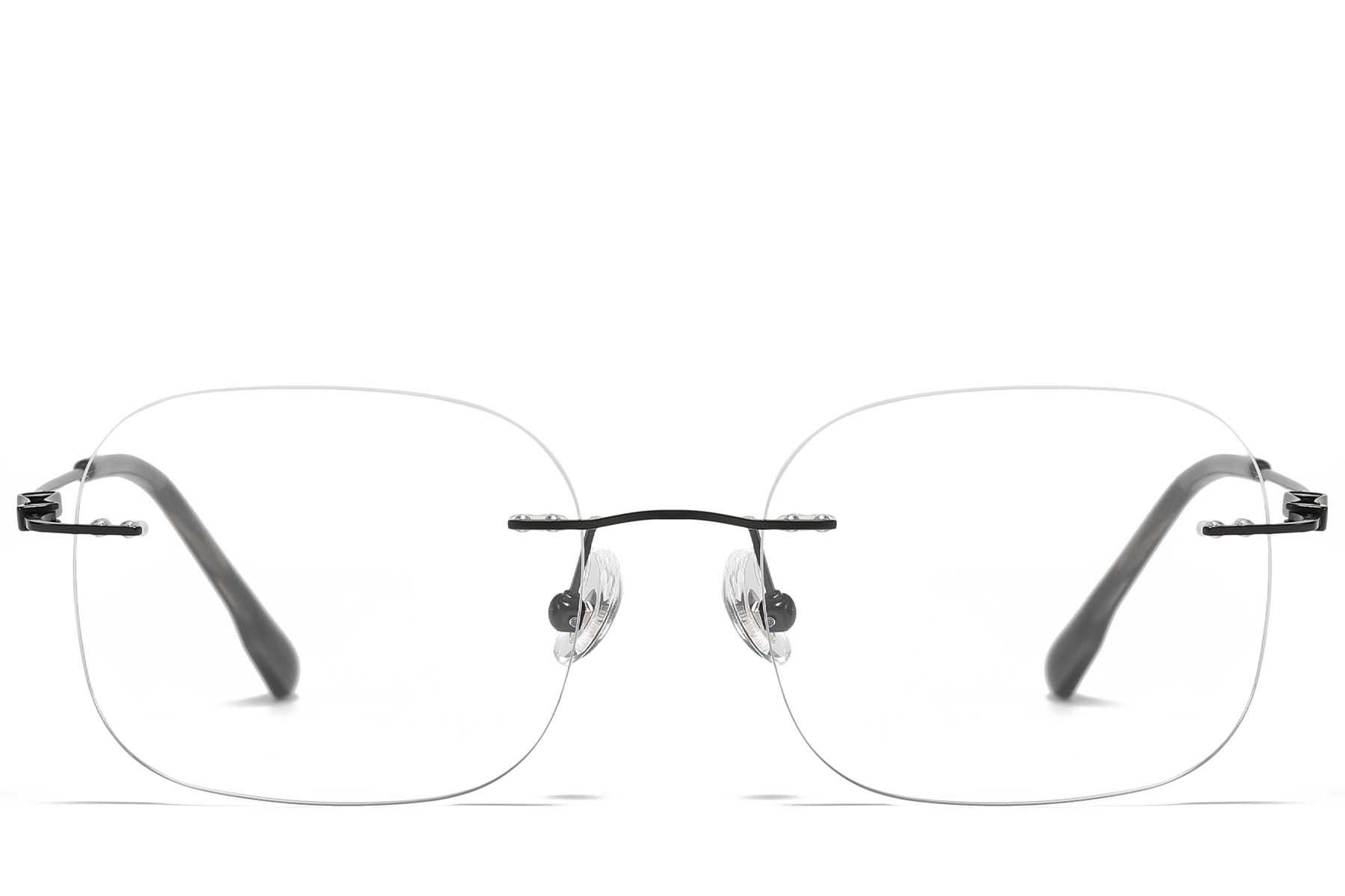 Gafas invisibles de titanio negro #BS1913-0987