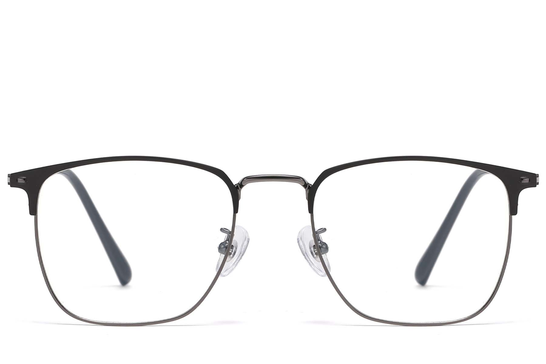 Gafas rectangulares de titanio gris #BS1913-0993