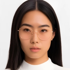 Gafas de metal dorado con forma de mariposa #BS1924-0006