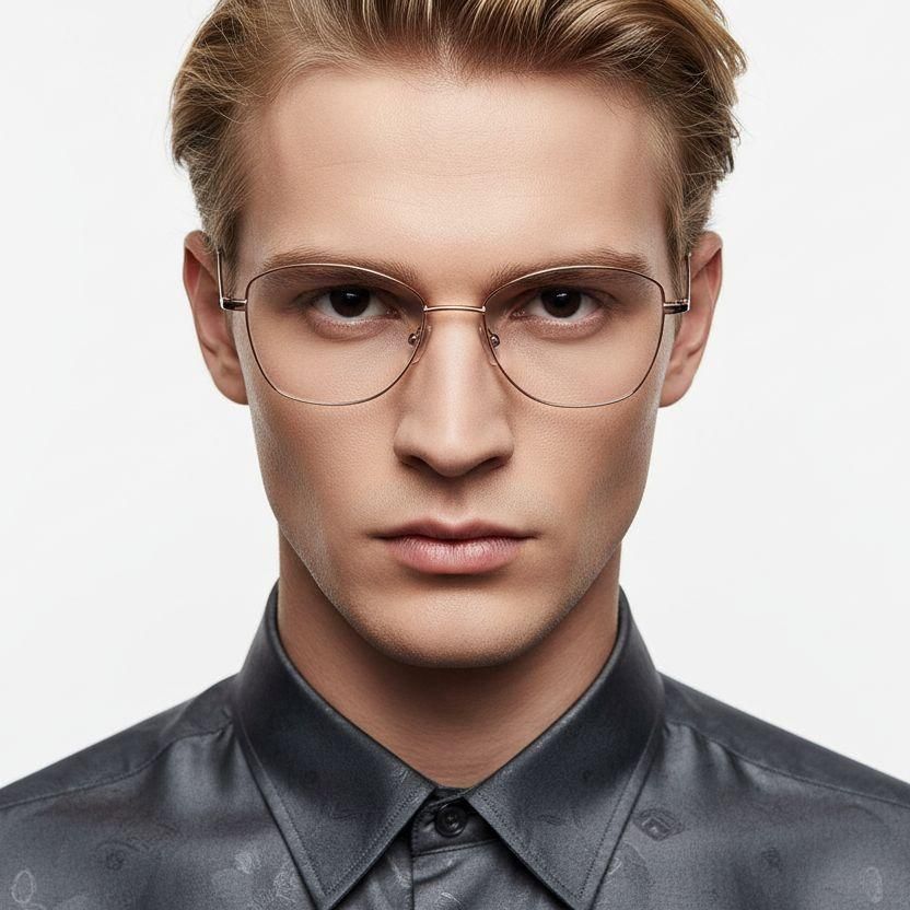 Gafas de metal dorado con forma de mariposa #BS1924-0006