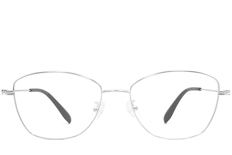 Lunettes papillon en métal argenté #BS1924-0007