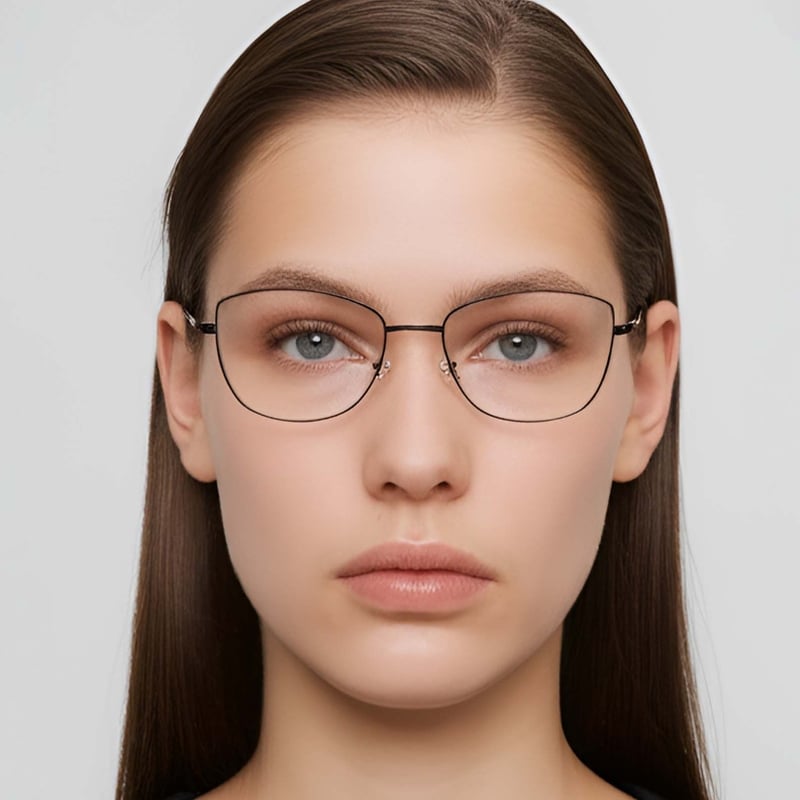 Gafas de metal negro con forma de mariposa #BS1924-0008