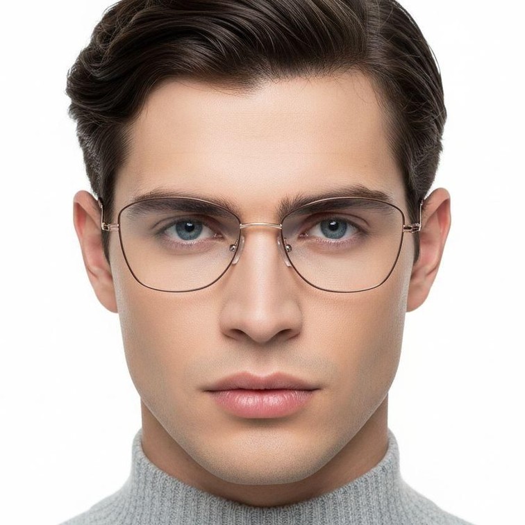 Schmetterlings-rote Metallbrille #BS1924-0010
