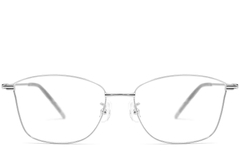 Gafas de metal plateado con forma de mariposa #BS1924-0012