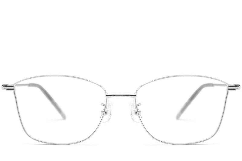 Gafas de metal plateado con forma de mariposa #BS1924-0012