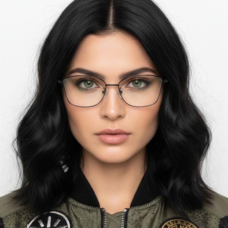 Gafas de metal negro con forma de mariposa #BS1924-0013