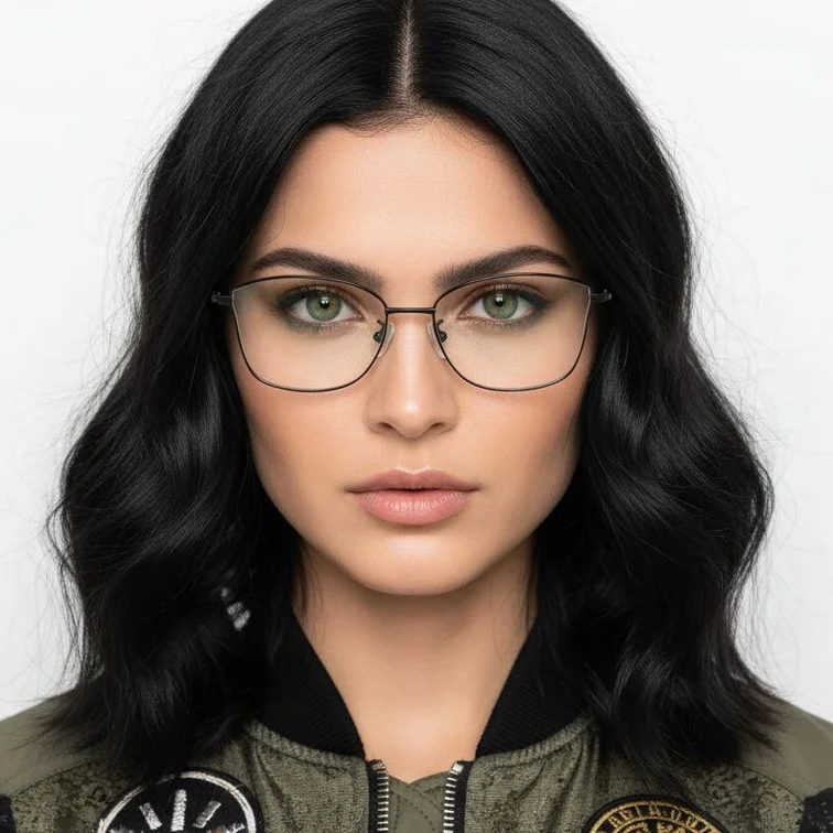 Gafas de metal negro con forma de mariposa #BS1924-0013