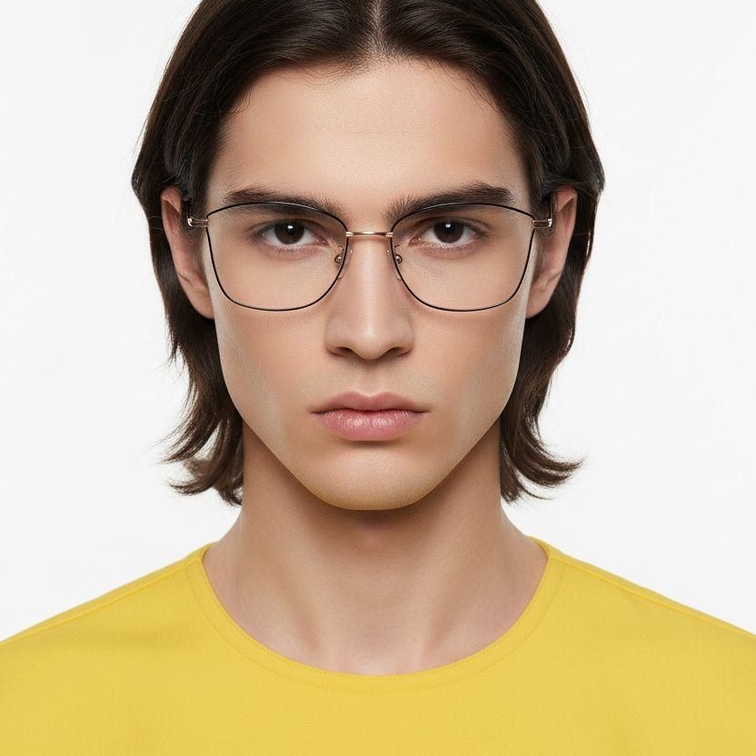 Gafas de metal dorado con forma de mariposa #BS1924-0014