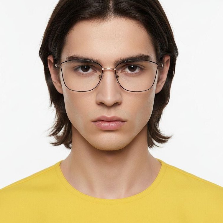 Gafas de metal dorado con forma de mariposa #BS1924-0014