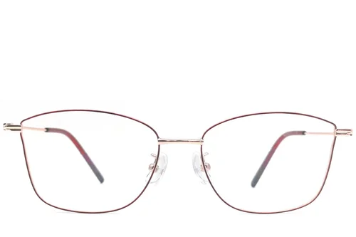 Lunettes papillon en métal rouge #BS1924-0015