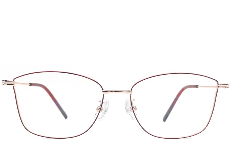 Gafas de metal rojo con forma de mariposa #BS1924-0015
