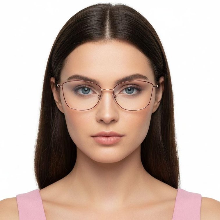 Gafas de metal rojo con forma de mariposa #BS1924-0015