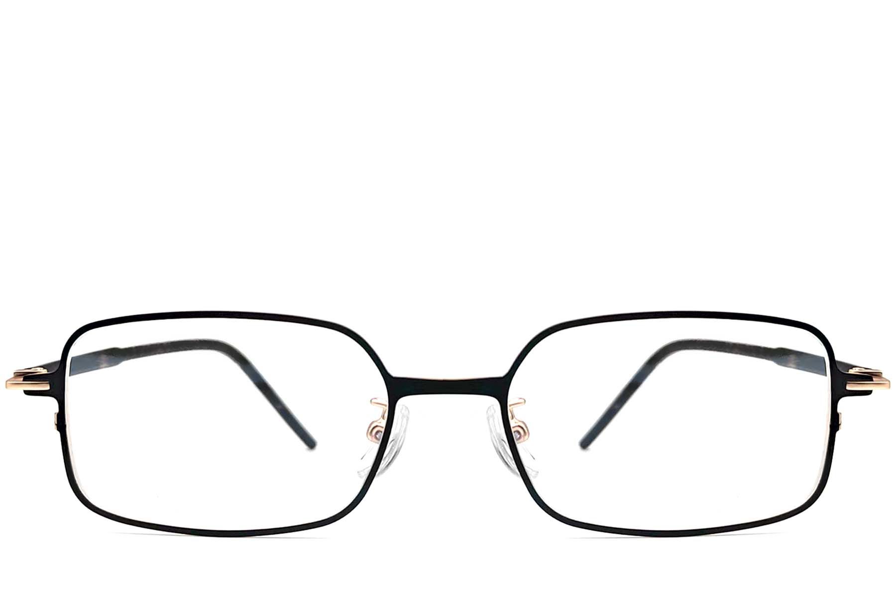 Rectangular Golden Metal Glasses #BS1924-0017