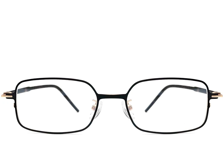 Rectangular Golden Metal Glasses #BS1924-0017