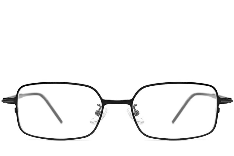 Rectangular Black Metal Glasses #BS1924-0018
