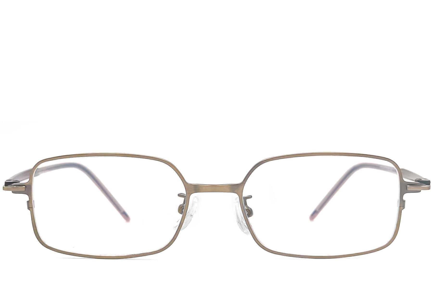 Rectangular Brown Metal Glasses #BS1924-0019