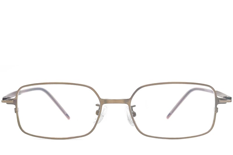 Rectangular Brown Metal Glasses #BS1924-0019