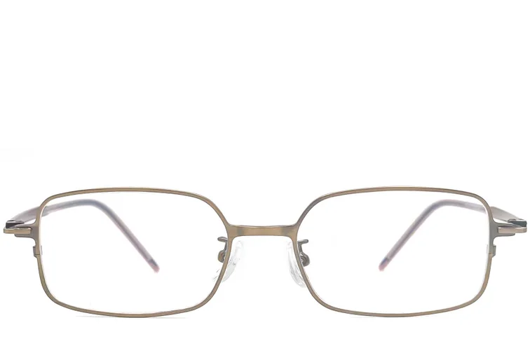 Rectangular Brown Metal Glasses #BS1924-0019