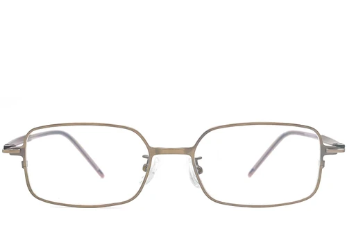 Rectangular Brown Metal Glasses #BS1924-0019