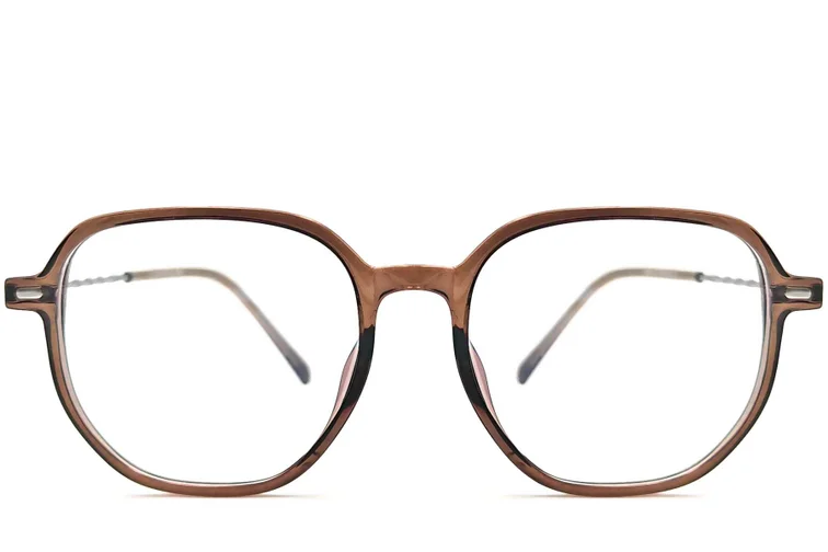 Geometric Brown TR90 Glasses #BS1924-0020