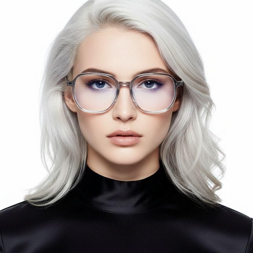 Geometric Grey TR90 Glasses #BS1924-0021