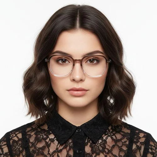 Lunettes géométriques marron TR90 #BS1924-0022