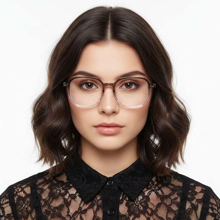 Lunettes géométriques marron TR90 #BS1924-0022