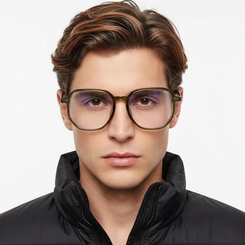 Geometric Green TR90 Glasses #BS1924-0025