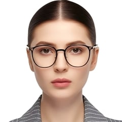 Ovale zwarte TR90 bril #BS1924-0026