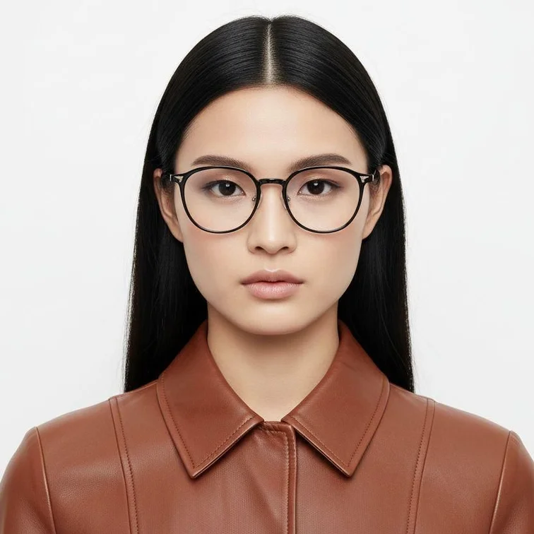 Oval Black TR90 Glasses #BS1924-0026