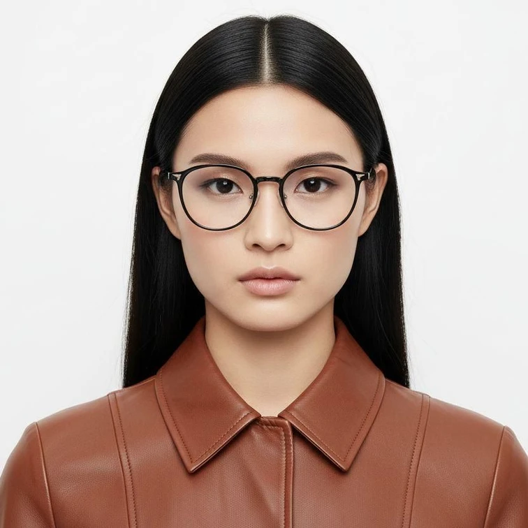 Oval Black TR90 Glasses #BS1924-0026