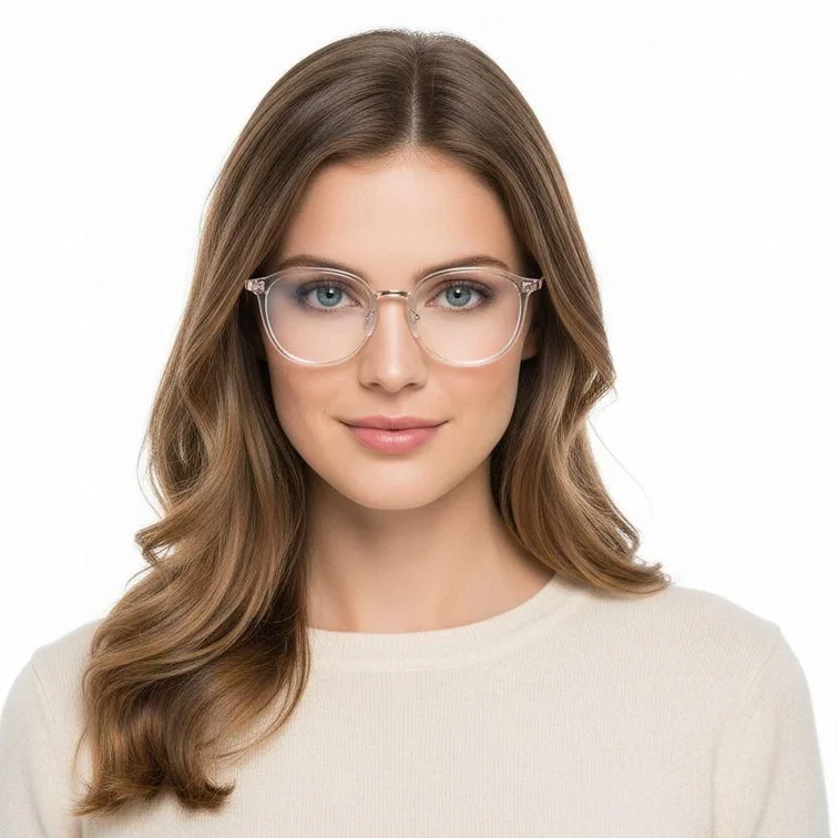 Gafas ovaladas transparentes TR90 #BS1924-0027