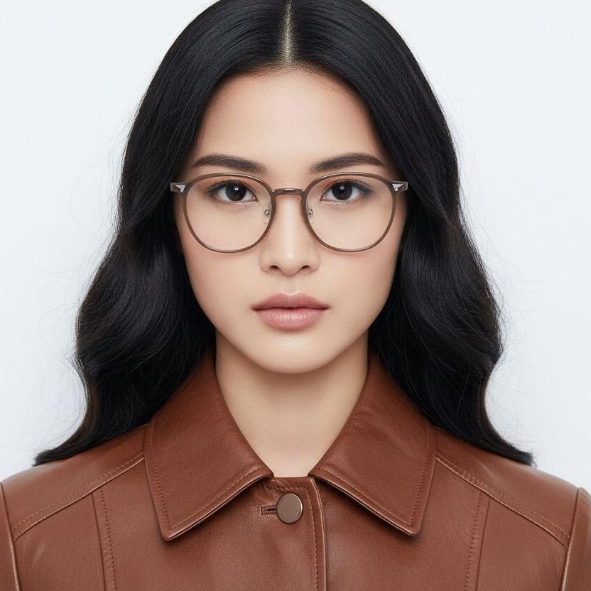 Oval Brown TR90 Glasses #BS1924-0029