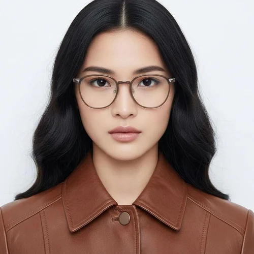 Lunettes ovales marron TR90 #BS1924-0029