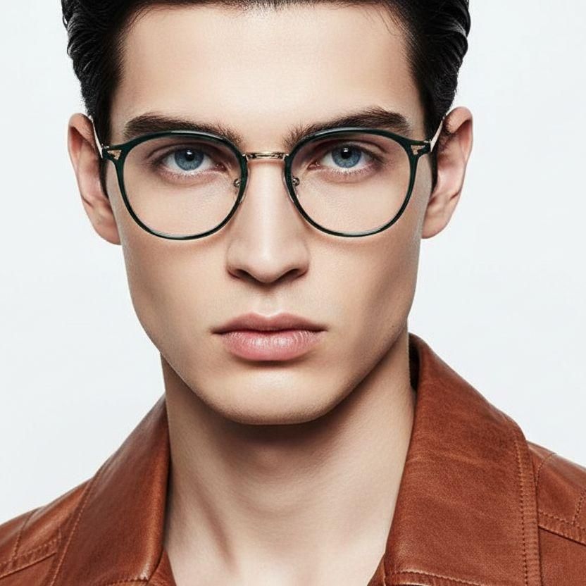 Lunettes ovales bleues TR90 #BS1924-0031