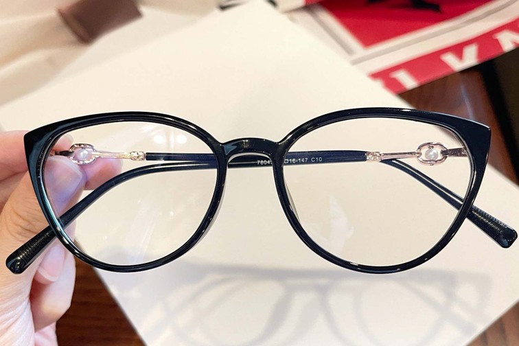 Gafas TR90 negras con forma de mariposa #BS1924-0033