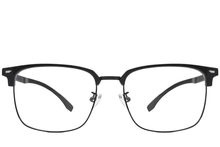Gafas de metal negro semi al aire #BS1924-0038