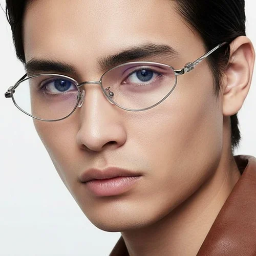 Lunettes papillon en métal argenté #BS1924-0041