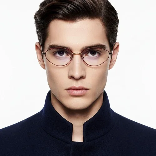 Lunettes papillon en métal rouge #BS1924-0043