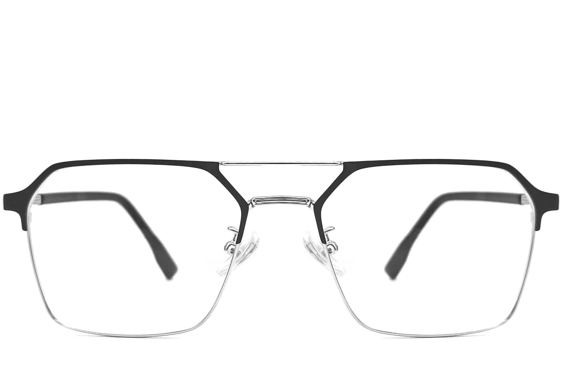 Aviator Silver Metal Glasses #BS1924-0048