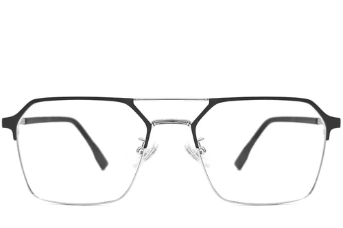 Lunettes aviateur en métal argenté #BS1924-0048