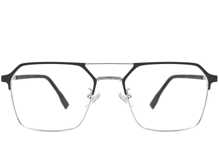 Aviator Silver Metal Glasses #BS1924-0048
