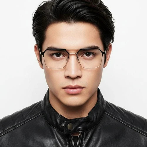 Occhiali da aviatore in metallo dorato #BS1924-0049